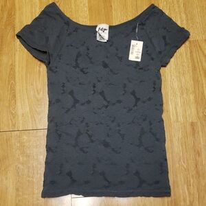 Fern green stretchy lace fitted top XS/S. NWT